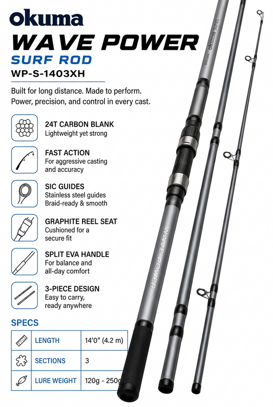OKUMA WAVE POWER SURF CASTING