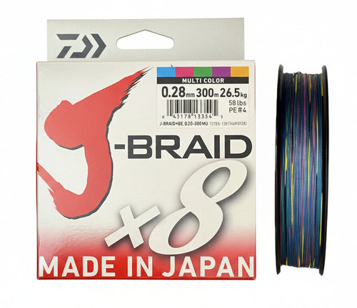 Daiwa J-Braid 58 lb – Multi Color